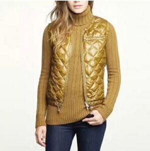 J Crew Luminosa Down Puffer Vest Diamond Quilt Vintage Y2K Copper Brown Sz S